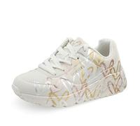 Skechers Mädchen-Sneaker UNO Lite Metallic Love Weiß Größe 37 EU