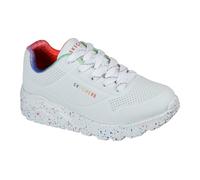 Skechers Mädchen UNO Lite - Rainbow Speckle Sneaker in Weiss, Größe 33