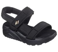 Skechers Mädchen Sandale UNO Lite Sunny Stand – Schwarz/Textil, Roségold – Größe 31