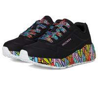 Skechers Mädchen UNO Lite Subtle Love Sneaker, Schwarz