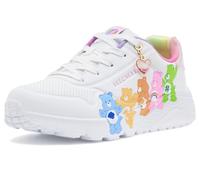 Skechers Mädchen UNO Lite Turnschuhe, White Synthetic Multi Trim, 30 EU