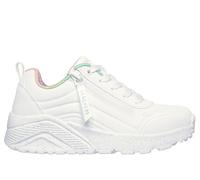 Skechers Mädchen UNO Lite - Vivid Splash Shoes in Weiss, Größe 33.5, in der Maschine waschbar