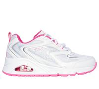 Skechers Mädchen UNO - So Wavy Sneaker in Weiss/Rosa, Größe 35.5