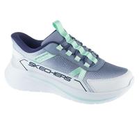 Skechers Mädchen Wave 92 Turnschuhe, Light Blue Synthetic/Multi Trim, 36 EU