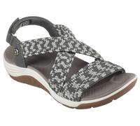 Skechers Martha Stewart Reggae Cup-Coastal Trail Flache Sandalen für Damen, Oliv/Blatt für mich (Leaf It to Me), 35 EU