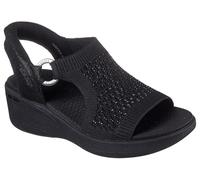 Skechers Martha Stewart's Pier-Lite-Park Path Damen-Sandalen mit Keilabsatz, Schwarz/Schwarz, 41 EU