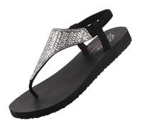 Skechers Meditation Glamorous Muse Damen Zehentrenner Schwarz/Silber EU 37