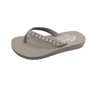 Skechers Meditation Lucky One Damen Zehentrenner Taupe/Multi EU 41