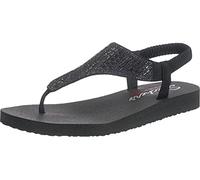 Skechers Meditation - Rock Crown, Damen Knöchelriemchen Sandalen, Schwarz (Black BBK), 41 EU