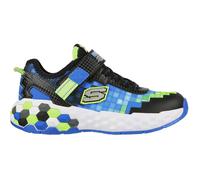 Skechers MEGA-Craft 2.0 Sneakers,Sports Shoes, Black & Blue Textile/Synthetic/Lime Trim, 36 EU
