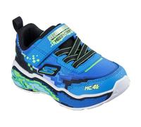 Skechers Mega Scene Sneaker für Jungen, Blau Textil Blau Synthetik Schwarz Lime Tr, 5 UK Child