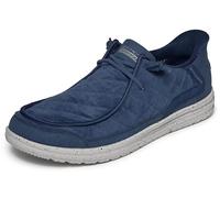 Skechers Melson Herren - Diamond Moc Cozy Fit, Marineblau, 14