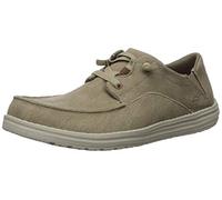 Skechers Melson Raymon Herren-Mokassin aus Canvas, zum Hineinschlüpfen | Lässig, luftgekühlter Memory-Schaum, Goga-Matte, Fußgewölbeunterstützung, maschinenwaschbar