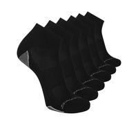 Skechers Men's 6 Pack Quarter Crew Socks, Black, 10-13