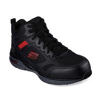 Skechers Men's, Arch Fit SR - Bensen Work Boot Black RED 10.5 M