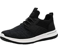 Skechers Men's Classic Fit Delson Camben Sneaker, Black/White, 11.5 M US