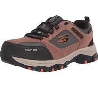 Skechers Men's Greetah Construction Shoe, Brown/Black, 7.5 M US