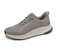 Skechers Men's Hands Free Slip-ins-Bobs Sport Squad Chaos 4 Sneaker, Dark Taupe, 50.5 EU