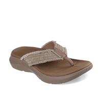 Skechers Men's Parson Sd-Gino Thong Sandal with Frayed Edges, Khk, 42 EU