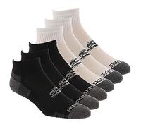 Skechers Men's Quarter Crew Socks, White/Grey, 10-13