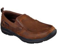 Skechers Herren-Loafer Harper Forde - Relaxed Fit, Dunkelbraun - US 12 XW