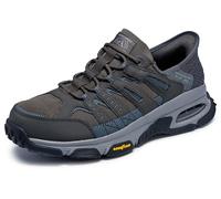Skechers Men's Skech-Air Envoy Emissary Slip-in Sneaker, Gray/Brown, 9