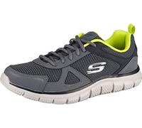 Skechers Men's TRACK BUCOLO Trainers, Charcoal/Lime, 6.5 UK 40 EU, Schwarz
