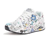 Skechers Men's UNO-Process Sketch Sneaker, Weiß/Schwarz/Multi, 42 EU