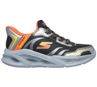 Skechers Jungen Slip-ins: Meteor-Lights - Brisk-Beams Sneaker in Schwarz/Silber, Größe 29