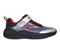 Skechers Sneaker MICROSPEC ADVANCE Kinder Lederimitat/Textil sportlich schwarz/silberfarben Gr. 27