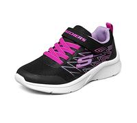 Skechers Microspec-Bold Delight Sneaker für Kinder, schwarz/pink, 35 EU