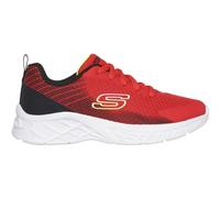 Skechers Jungen Microspec II - Vovrix Sneaker in Rot/Schwarz, Größe 35