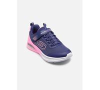 Sneaker SKECHERS "MICROSPEC MAX ADVANCE", Damen, Gr. 33, bunt (lila, rosa), Lederimitat, Textil, kontrastfarbene Details, Schuhe Sneaker, Slip-OnSneaker, Klettverschluss,S-Logo, Größenschablone zum Do