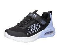 Sneaker SKECHERS KIDS "MICROSPEC MAX ADVANCE", Mädchen, Gr. 31, bunt (schwarz, flieder), Lederimitat, Textil, kontrastfarbene Details, Schuhe, Slip-OnSneaker, Klettverschluss,S-Logo, Größenschablone z