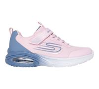 Sneaker SKECHERS KIDS "MICROSPEC MAX ADVANCE", Kinder, Gr. 27, rosa (rosa, grau), Textil, Lederimitat, kontrastfarbene Details, casual, Schuhe, Slip-OnSneaker, Klettverschluss,S-Logo, Größenschablone