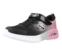 Sneaker SKECHERS "MICROSPEC MAX ADVANCE", Mädchen, Gr. 27, schwarz, roségoldfarben, Lederimitat, Glitzer, Schuhe Sneaker, Klettschuh mit Glitter, Grössenschablone zum Download (97437710-27) schwarz, r