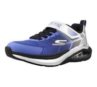 Sneaker SKECHERS "MICROSPEC MAX VELOCITY", Kinder, Gr. 32, blau (blau, silberfarben), Lederimitat, Schuhe Sneaker, Klettschuh, Freizeitschuh, Grössenschablone zum Download (22835531-32) blau, silberfa