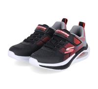 Sneaker SKECHERS "MICROSPEC MAX VELOCITY", Kinder, Gr. 35, blau (schwarz, rot), Lederimitat, Schuhe Sneaker, Klettschuh, Freizeitschuh, Grössenschablone zum Download (46729848-35) schwarz, rot