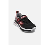 Sneaker SKECHERS "MICROSPEC MAX VELOCITY", Kinder, Gr. 34, blau (schwarz, rot), Lederimitat, Schuhe Sneaker, Klettschuh, Freizeitschuh, Grössenschablone zum Download (46729848-34) schwarz, rot