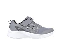Skechers Jungen Microspec Texlor Sneaker, Gray Textile Black Textile Trim, 28 EU