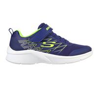 Skechers Jungen Microspec Texlor Sneaker, Navy Textile Lime Silver Trim, 28 EU