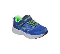 Sneaker SKECHERS "MICROSPEC TREAD", Kinder, Gr. 28, blau (blau, navy), Lederimitat, Textil, kontrastfarbene Details, sportlich, Schuhe, Freizeitschuh mit Klettverschluss, Größenschablone zum Download