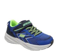 Sneaker SKECHERS "MICROSPEC TREAD", Kinder, Gr. 31, blau (blau, navy), Lederimitat, Textil, kontrastfarbene Details, sportlich, Schuhe, Freizeitschuh mit Klettverschluss, Größenschablone zum Download