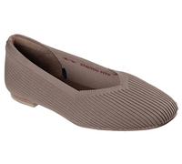 Skechers Modern Comfort Women's Cleo Square-Blissful Soul Ballet Flat, Mokka, 38.5 EU