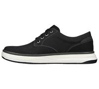 Skechers Men's Moreno Canvas Oxford Shoe, Black/Black, 43 EU Weit