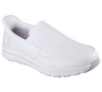 Skechers Nampa Broxtin Medizinischer Serviceschuh für Herren, Weißes Leder, Synthetik, 48.5 EU