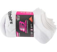 Skechers No-Show Socken 6er-Pack Mädchen Baumwolle Weiß 27,5-35,5