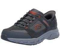 Skechers Oak Canyon Consistent Winne Herren-Sneaker zum Reinschlüpfen, Grau/Orange, 45.5 EU X-Weit, 237450WW