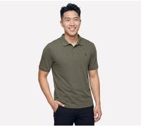 Skechers Off Duty Polo in Grün/Grau, Größe Klein