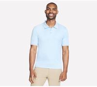 Skechers Off Duty Polo T-Shirt in Natur/Light Blau, Größe Klein